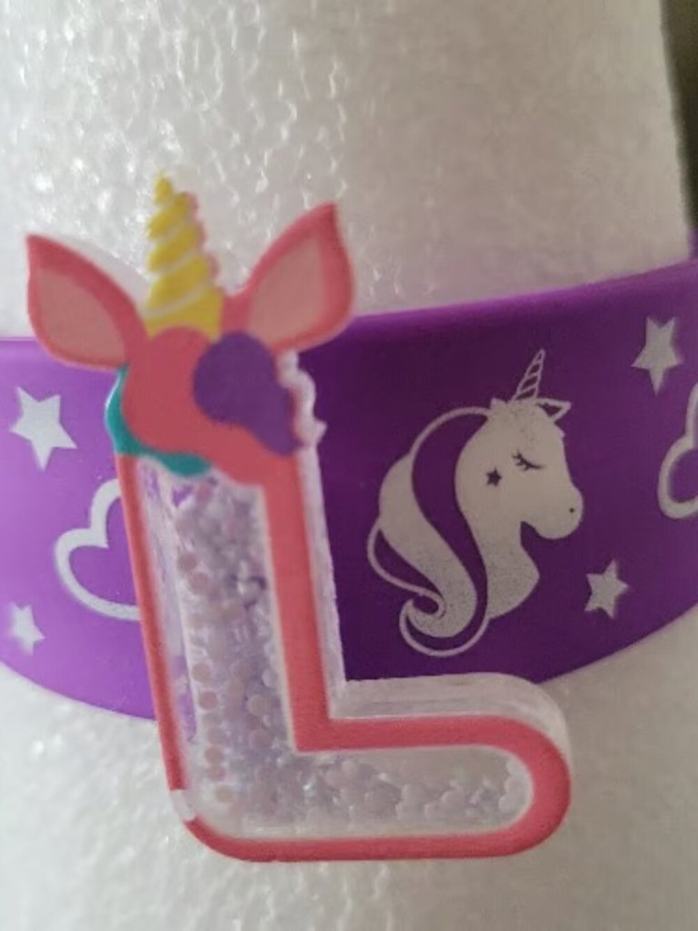 Purple Unicorn Wrap Bracelet with Initials